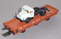 Piko 95478 H0 Rungenwagen Roo83, bel.m. LKW Deutsche Post.Nr. 63-09-22, DR, OVP