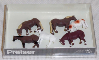 Preiser 10150 H0 Pferde 6 Stk. OVP