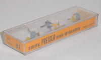 Preiser 81 H0 Postbeamte mit Fahrrädern, OVP