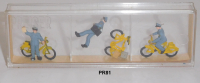 Preiser 81 H0 Postbeamte mit Fahrrädern, OVP