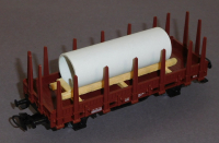 Primex 4595 H0 Rungenwagen beladen mit Betonröhre, DB, OVP