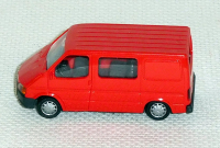 Rietze 10600 H0 Ford Transit B Bus mit 2 Mittelfenster rot