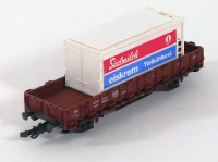 Roco 4306 H0 Rungenwagen Rr 20, bel. Kühlcontainer Südmilch, DB, OVP