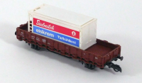 Roco 4306 H0 Rungenwagen Rr 20, bel. Kühlcontainer Südmilch, DB, OVP