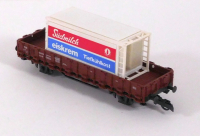 Roco 4306 H0 Rungenwagen Rr 20, bel. Kühlcontainer Südmilch, DB, OVP