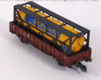 Roco 4306S H0 Rungenwagen Rr 20, bel. Gastank Merzario, DB, OVP