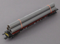 Roco 4361 H0 Rungenwagen mit Röhren beladen, DB, OVP