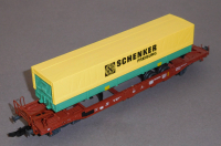 Roco 46356 H0 Taschenwagen m.Sattelauflieger Schenker, DB, OVP