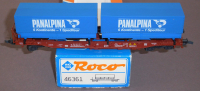 Roco 46361 H0 Taschenwagen m.Wechselbrücken Panalpina, DB, OVP