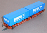 Roco 46361 H0 Taschenwagen m.Wechselbrücken Panalpina, DB, OVP