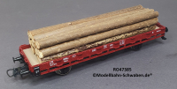 Roco 47385 H0 Rungen-/Güterwagen m. Holzladung, 322 6 137-4, CFL, OVP