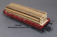 Roco 47385 H0 Rungen-/Güterwagen m. Holzladung, 322 6 137-4, CFL, OVP