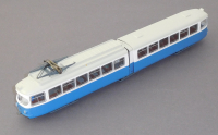 Roco 52582 H0 Straßenbahn, Gelenktriebwagen 6-achsig, blau/weiss, DSS, OVP