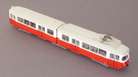 Roco 52583 H0 Straßenbahn, Gelenktriebwagen 6-achsig, rot/weiss, DSS, OVP