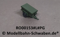 Roco Minitank 153 H0 Einachsanhänger 1 1/2 t, mit Plane glatt, Fertigmodell