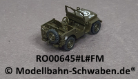 Roco Minitank 645 H0 Military Police, Willys Jeep, US-Army, Fertigmodell