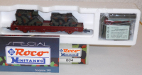 Roco Minitank 804 H0 Rungenwagen mit Mannschaftstransportwagen und Gefechtsstandsfahrzeug, DB, OVP