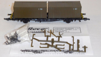 Roco Minitank 812 H0 Containertragwagen Bundeswehr, DB, OVP
