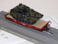Roco Minitank 883 H0 Schwerlastwagen Rlmmps bel. mit Flugabwehrraketenpanzer 1 Roland, BW, DB, OVP