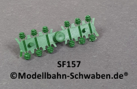 Sommerfeldt #157 H0/H0m DB Dach-Isolator, grün, 12 Stk