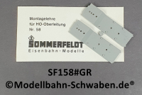Sommerfeldt #158 H0 Montagelehren für Maststandpunkte, hellgrau