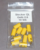 STGBQL 2,6 mm Querloch Stecker, Gelb