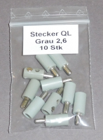 STGRQL 2,6 mm Querloch Stecker, Grau