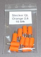 STORQL 2,6 mm Querloch Stecker, Orange