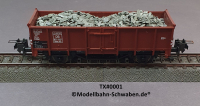 Trix Express #0001 H0 Offener Güter- / Hochbordwagen, BN 825 997 bel. m. Steinen, DB