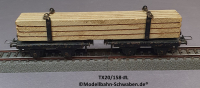Trix Express 20/158 H0 Langholz- / Drehschemelwagen beladen mit Holz, DB