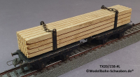 Trix Express 20/158 H0 Langholz- / Drehschemelwagen beladen mit Holz, DB