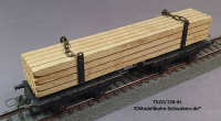 Trix Express 20/158 H0 Langholz- / Drehschemelwagen beladen mit Holz, DB