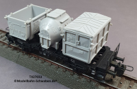 Trix Express 27033 H0 Behältertragwagen, bel. m. 3 verschiedenen Behältern, DB