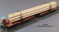 Trix Express 33443 H0 Langholz- / Drehschemelwagen m.Brh. und Holzladung, DB