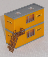 Vollmer 5724 H0 Wohn-/Bürocontainer, 2 Stk. YE fertig gebaut m. Aufstiegshilfe