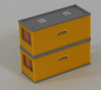 Vollmer 5724 H0 Wohn-/Bürocontainer, 2 Stk. YE fertig gebaut m. Aufstiegshilfe