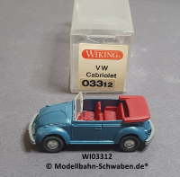 Wiking 03312 H0 VW 1303 Cabriolet, blaumetallic, OVP