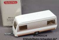 Wiking 0920124 H0, Wohnwagen Detleffs 530, weiss/braun OVP