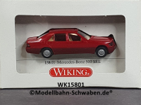 Wiking 15801 H0, Mercedes Benz 500 SEL Limousine, rot, OVP