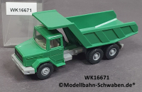 Wiking 16671 H0, Magirus Deutz Muldenkipper, grün, EVP