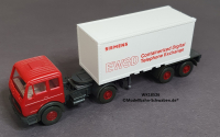 Wiking 18526 H0 MB Stahl-Container Sattelzug Siemens EWSD