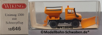 Wiking 18646 H0, Unimog 1300 mit Schneepflug, orange, OVP
