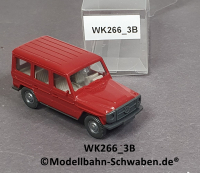 Wiking 266/3B, H0, MB 230G Geländewagen, rubinrot, EVP