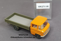 Wiking 271/1R, H0, MB L408 Pritschenwagen, orange/olivgrün,, EVP
