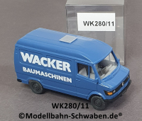 Wiking 280/11, H0, MB 207D Hochdach Kastenwagen, Wacker, EVP