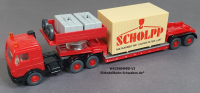 Wiking 29504 H0 MB Schwerlastzug Scholpp, Rot