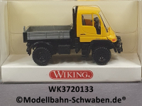 Wiking 3720133 H0, Unimog U 400, gelb, Pritsche grau, OVP