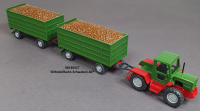 Wiking 38427 H0 MB Trac mit 2 Rübenanhängern