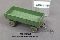 Wiking 400/10B H0, LKW-Anhänger, Pritsche glatt, blaßraun/maigrün EVP