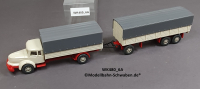 Wiking 480/6A H0, Krupp Titan, Pritschen Hängerzug, EVP